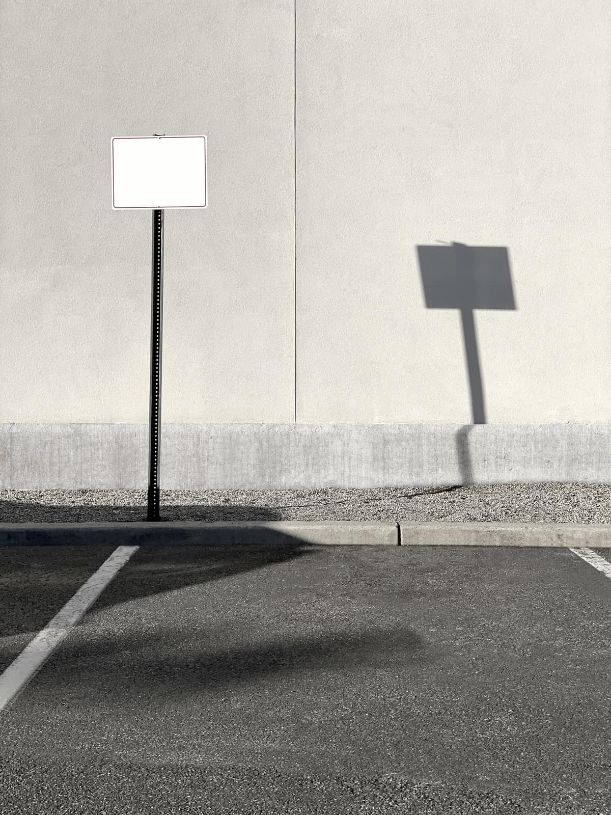 Carpark with blank sign