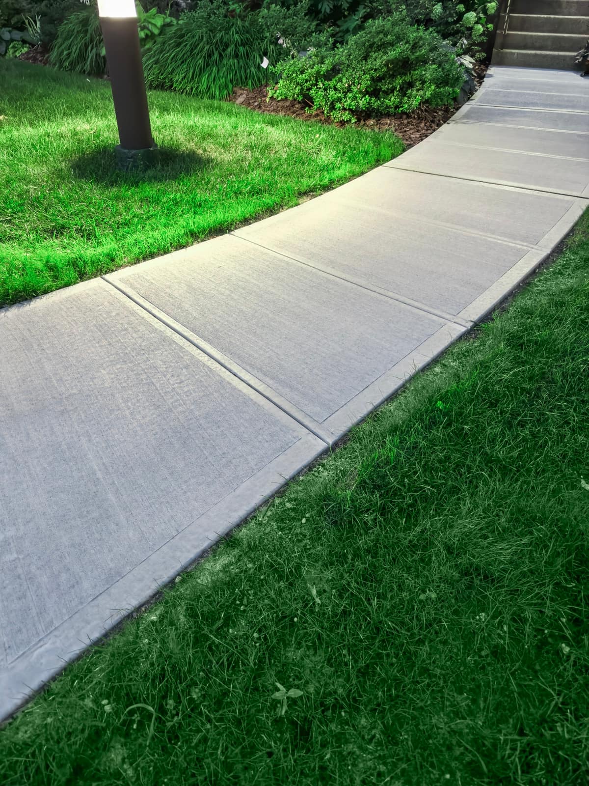 Concrete sidewalk