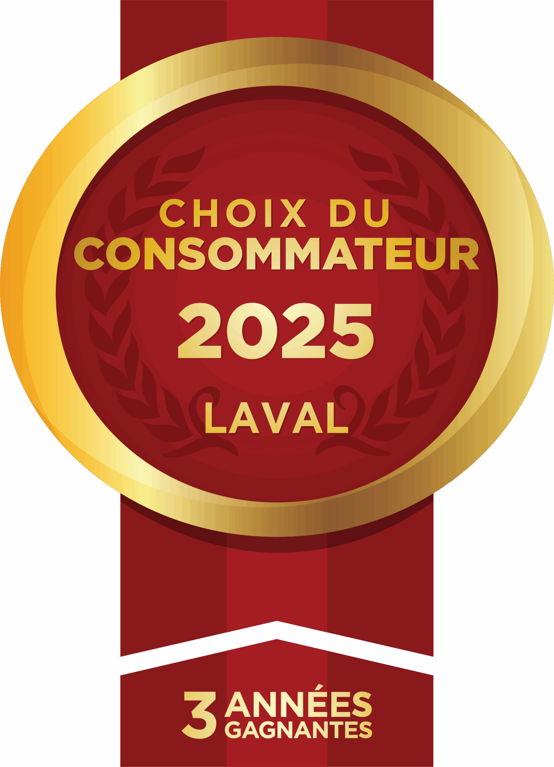 Prix Choix du consommateur 2025 Laval, 3 années gagnantes