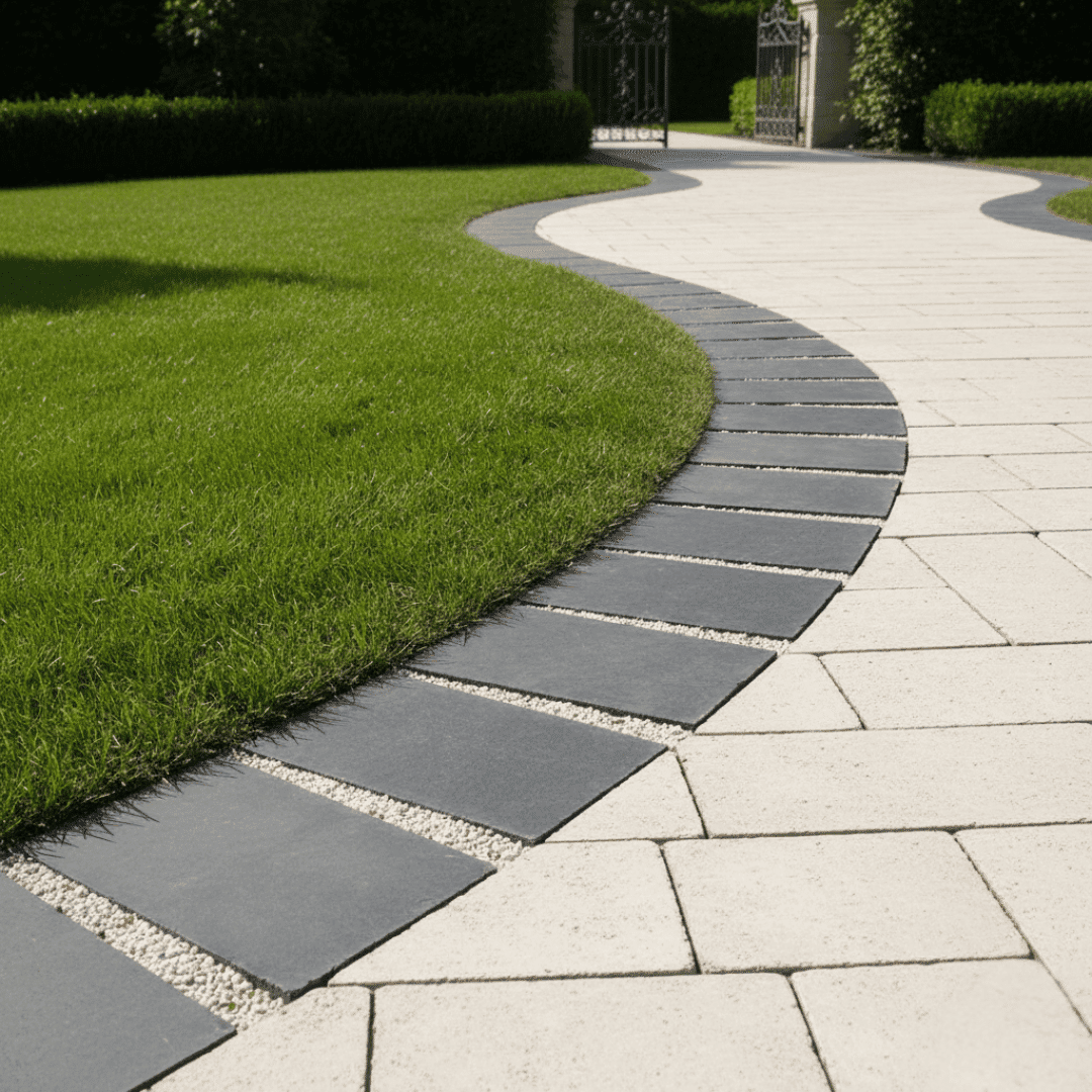 Bordure en pavé uni