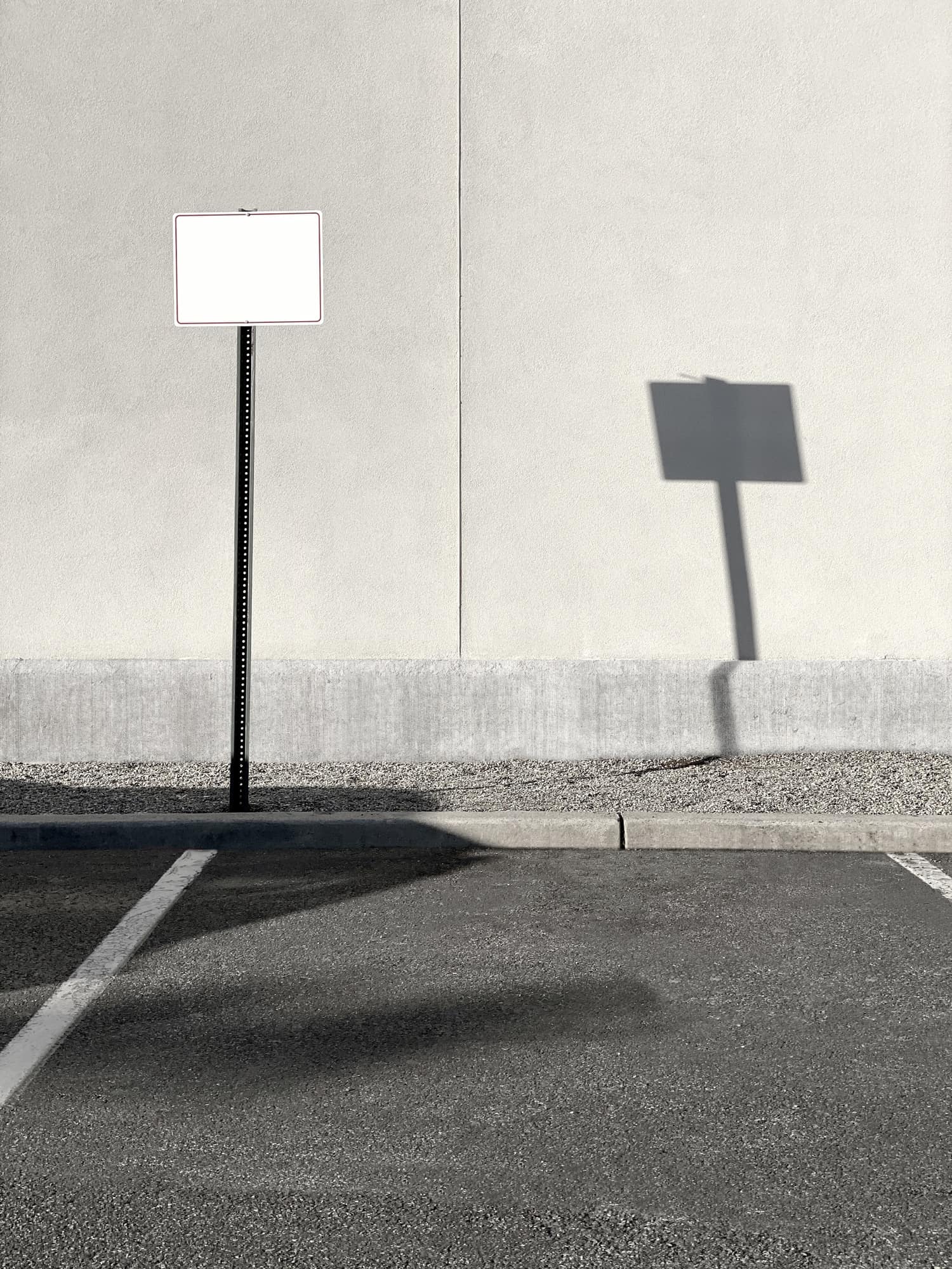 Carpark with blank sign