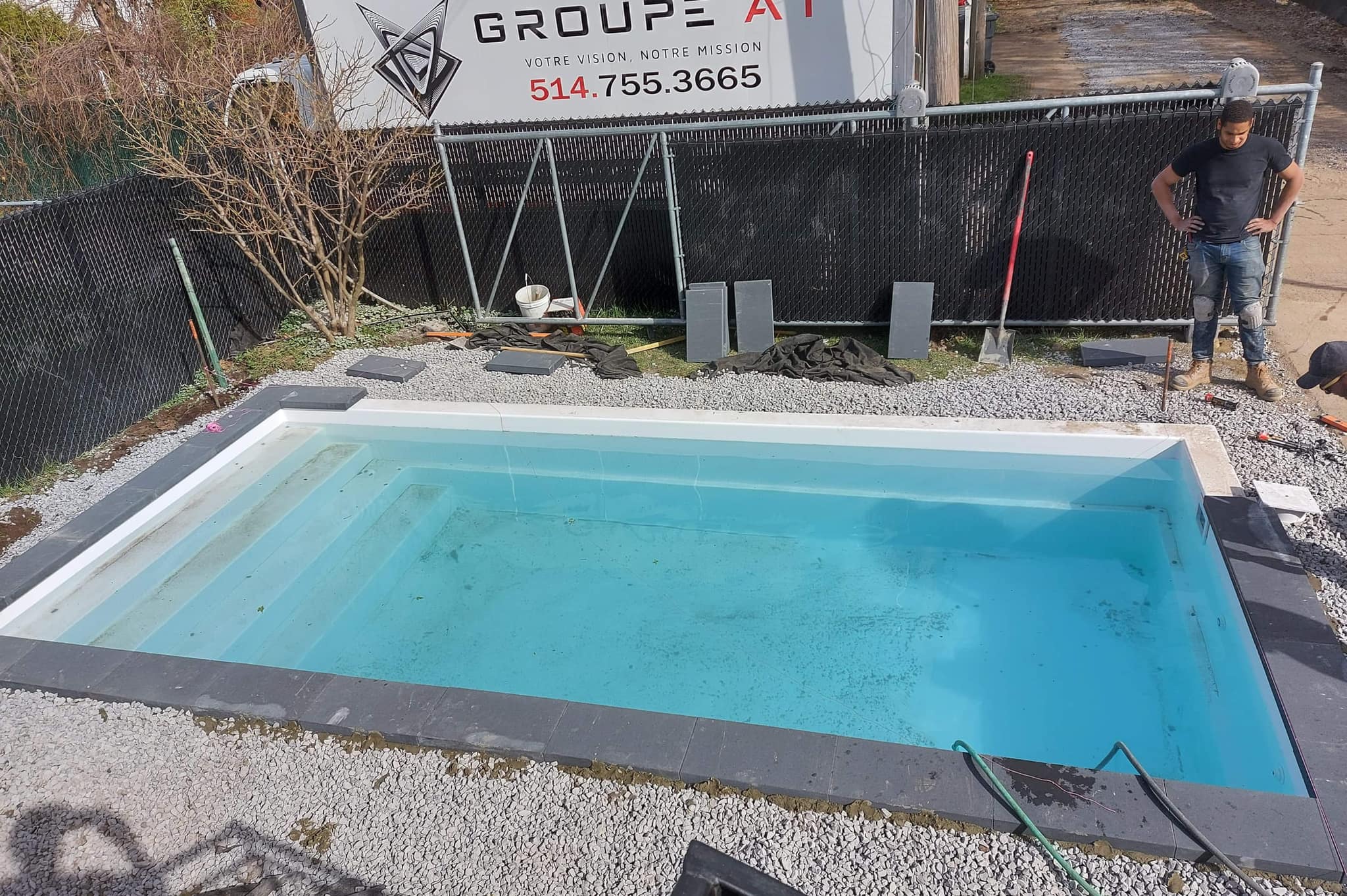 Inground fiberglass pool
